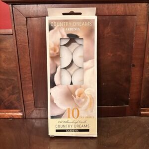 Country Dreams Gardenia‎ Tea Lights Old Williamsburg Candle 10 Pack